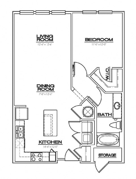 a floor plan of a small house with a bedroom and a living room